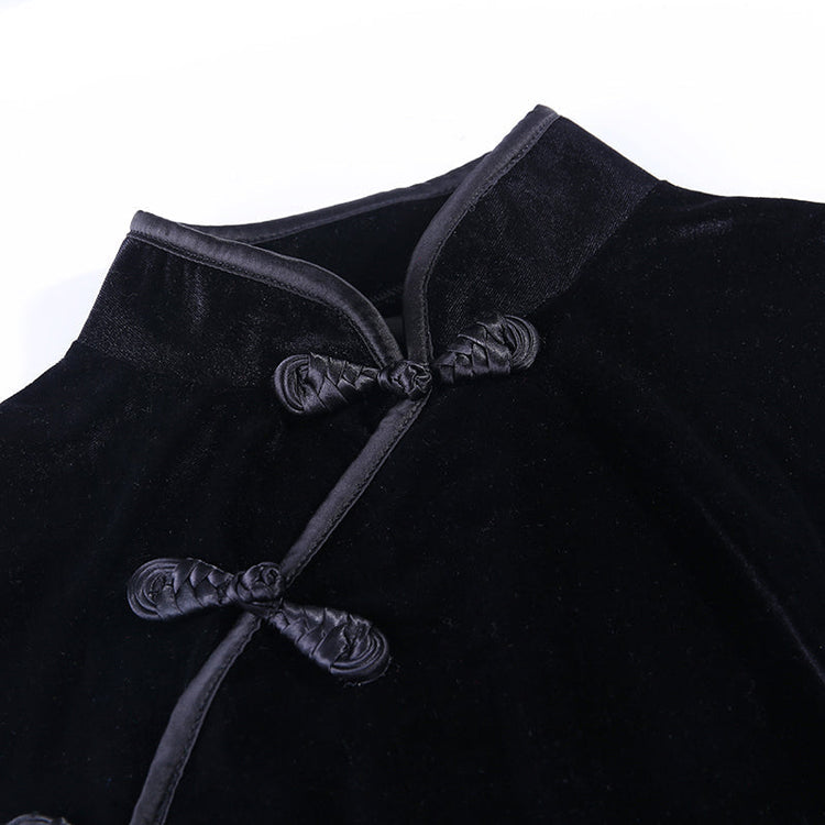 Gothic Style Velvet Women Dress / Cheongsam Dress in Alternative Fashion - image 13