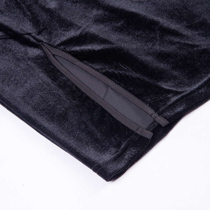 Gothic Style Velvet Women Dress / Cheongsam Dress in Alternative Fashion - image 16