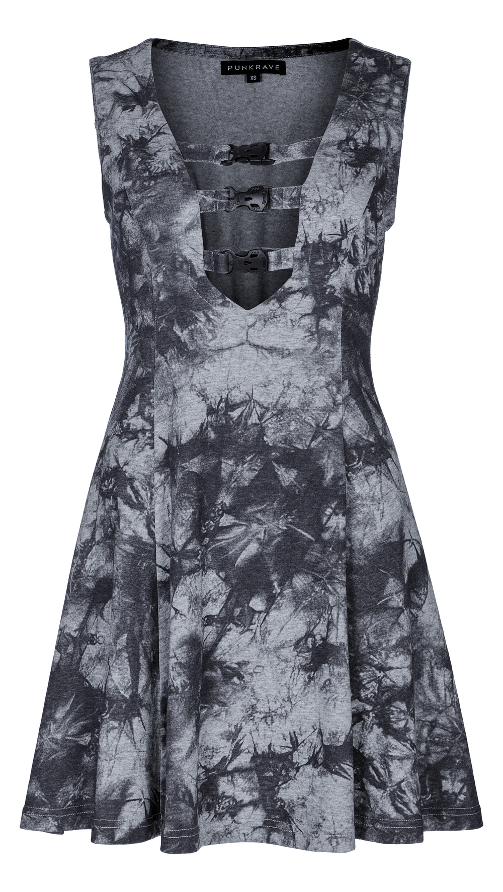 Gothic Tie-Dye Buckle Dress - Elastic and Sexy Fit - image 4