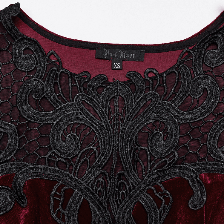 Gothic Velvet Mermaid Dress with Lace Detailing - image 8