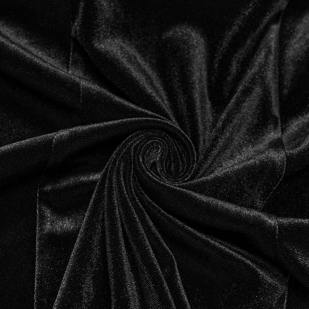 Gothic Velvet Mini Dress with Cathedral Embroidery - image 10