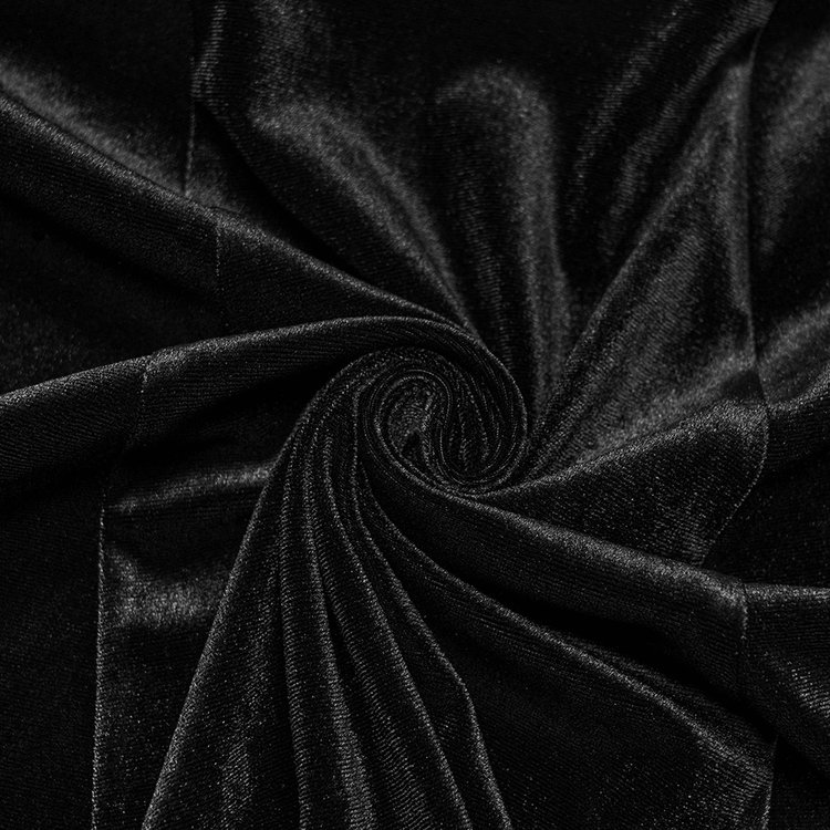 Gothic Velvet Mini Dress with Cathedral Embroidery - image 10