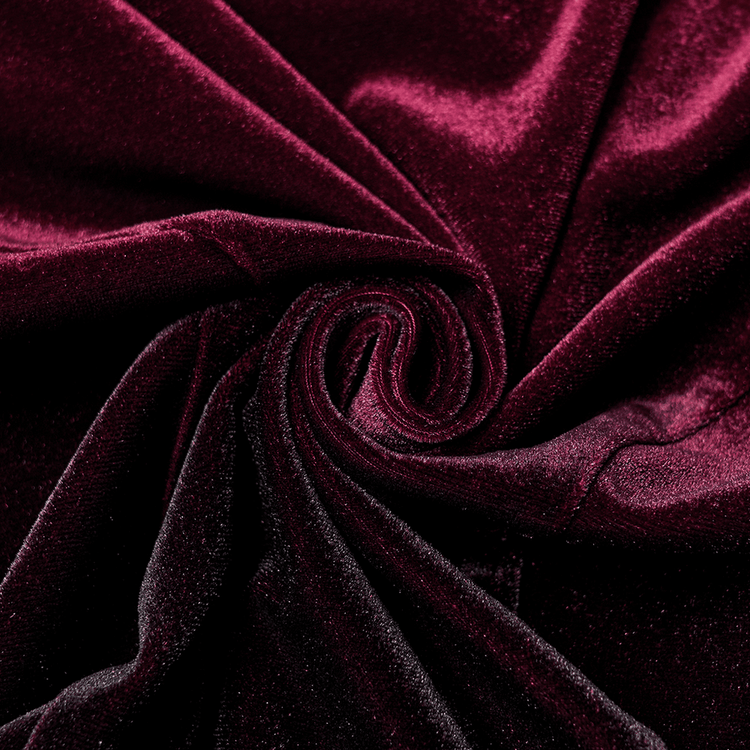 Gothic Velvet Mini Dress with Feather Trim and Zipper - image 8