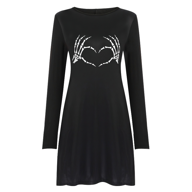 Gothic Women Sexy Dresses With Cool Print / Casual Stylish Dress - image 5