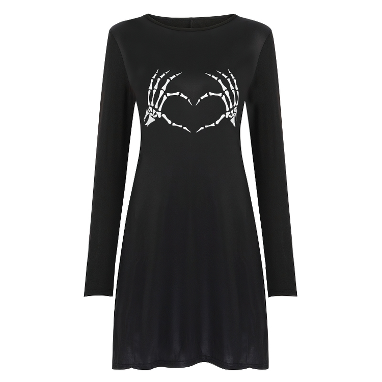 Gothic Women Sexy Dresses With Cool Print / Casual Stylish Dress - image 5