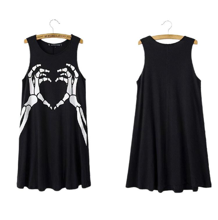 Gothic Women Sexy Dresses With Cool Print / Casual Stylish Dress - image 6
