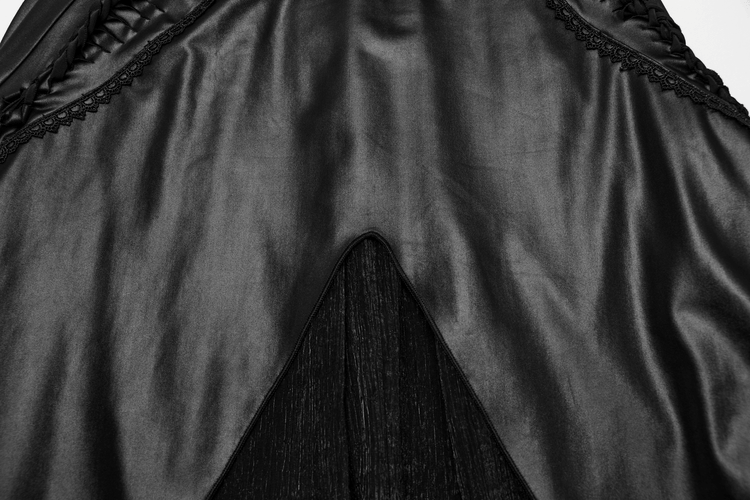 Gothic Women's Lace-Up Back Long Dress with Straps - image 11