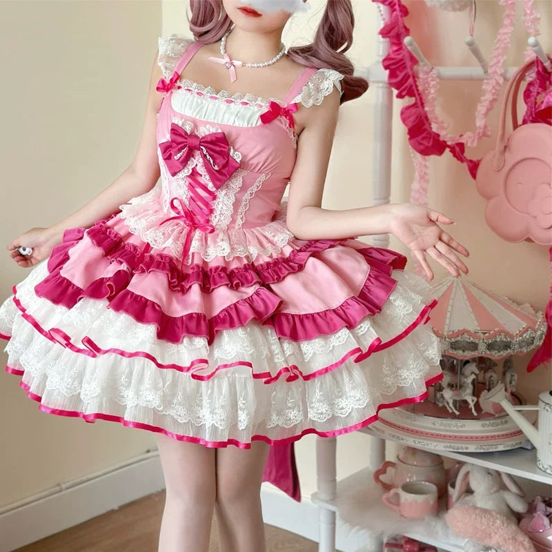 Miss Maria Ribbon Lace Sweet Lolita JSK Dress detail view 2