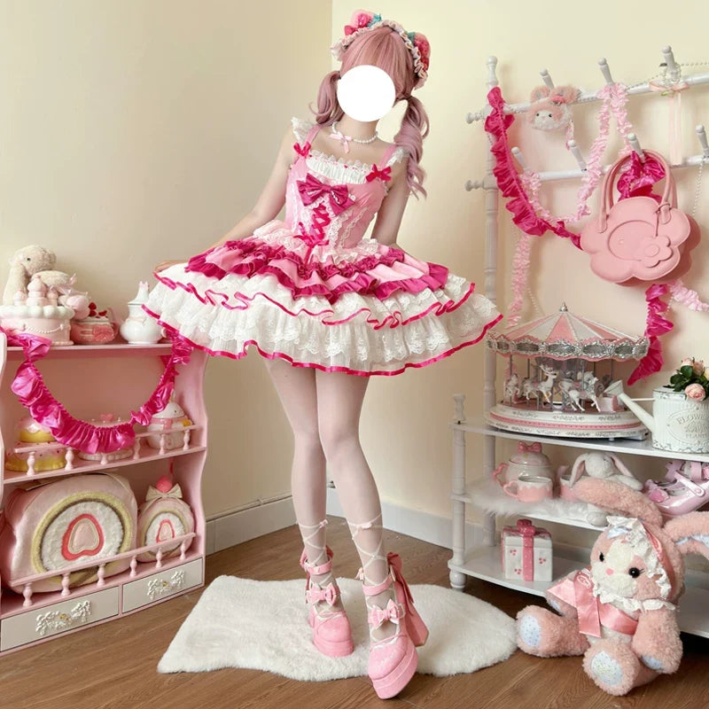 Miss Maria Ribbon Lace Sweet Lolita JSK Dress detail view 3