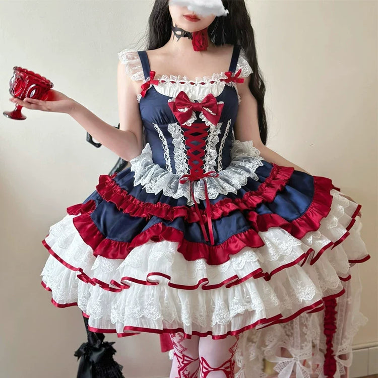 Miss Maria Ribbon Lace Sweet Lolita JSK Dress detail view 4