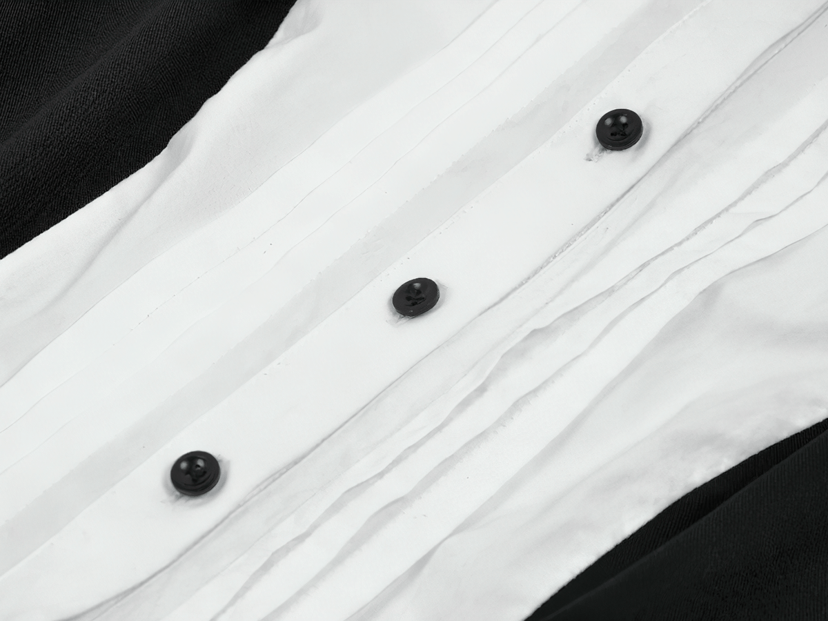 Harlequin Black and White Gothic Ruffle Mini Dress - image 7