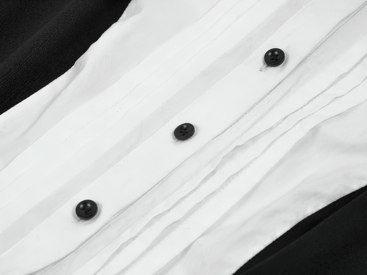 Harlequin Black and White Gothic Ruffle Mini Dress - image 7