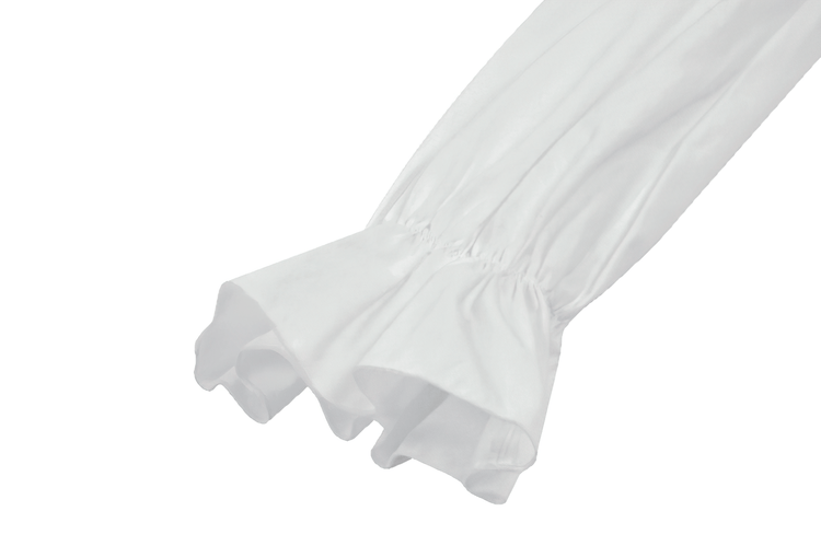 Harlequin Black and White Gothic Ruffle Mini Dress - image 9