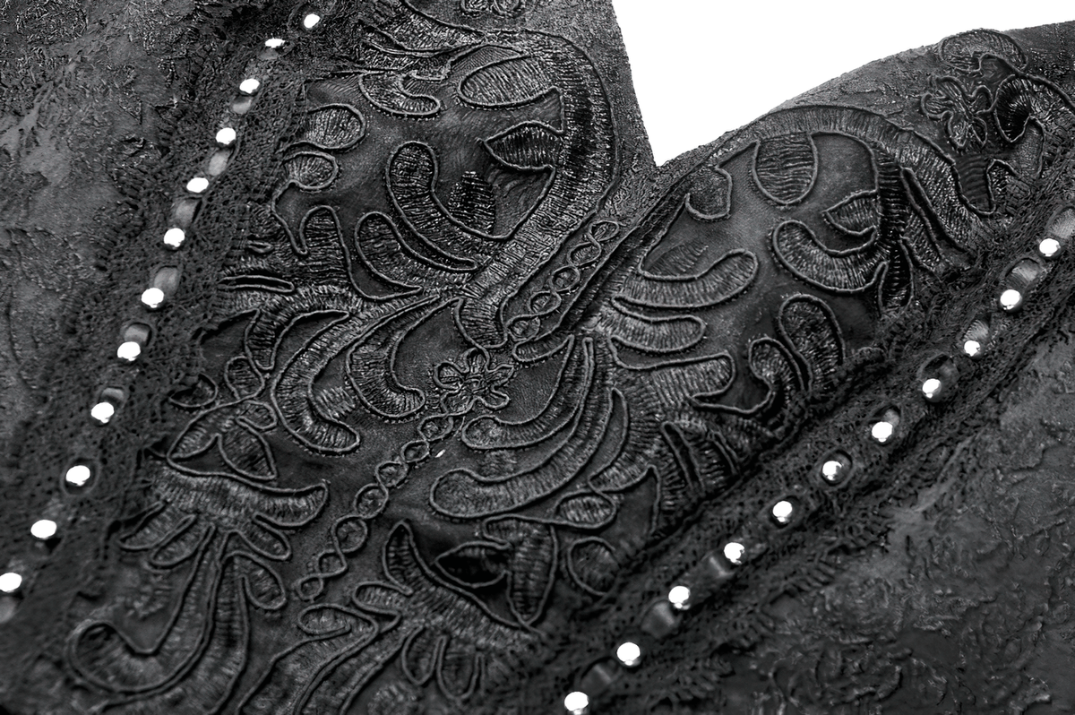 Lace Halter Corset Dress with Choker and Asymmetrical Hem - image 8
