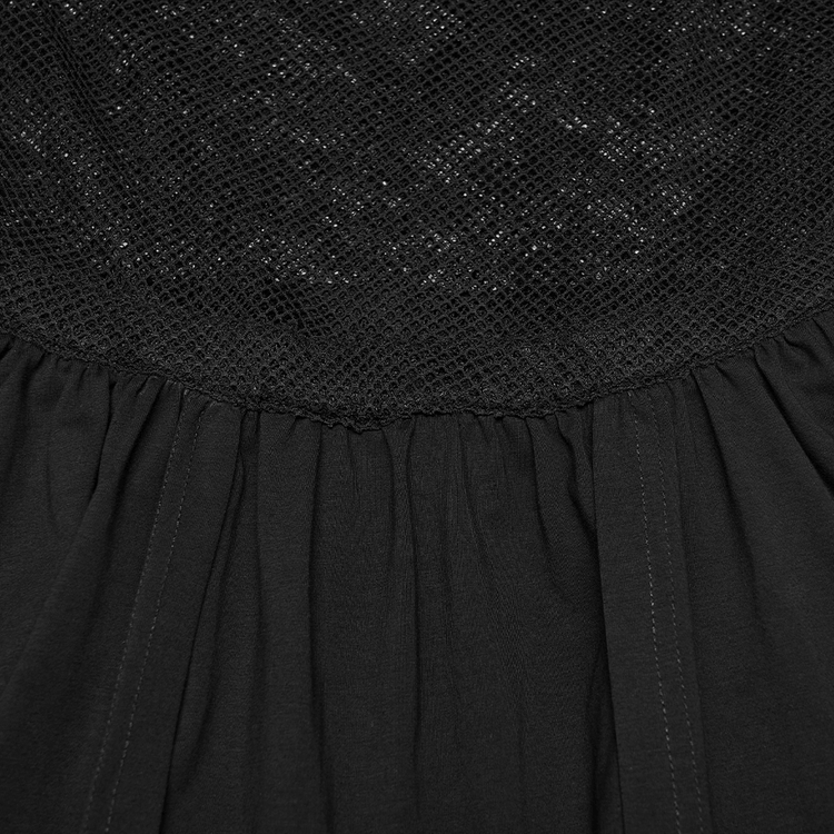 Lace Mini Dress with Mesh Cold Shoulders in Gothic Style - image 9