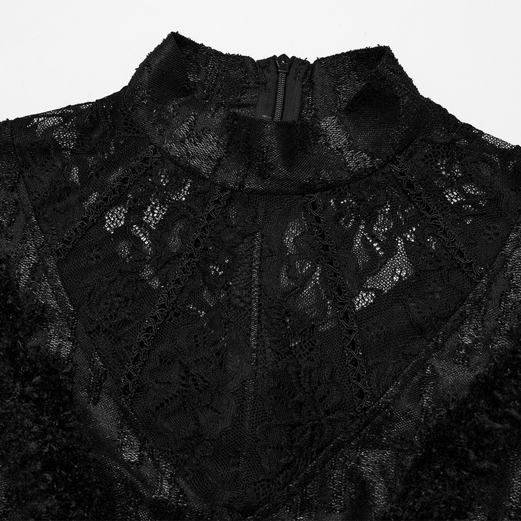 Layered Lace Gothic Elegance Long Slim Fit Dress - image 8