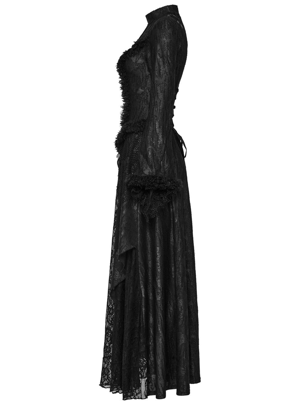 Layered Lace Gothic Elegance Long Slim Fit Dress - image 5