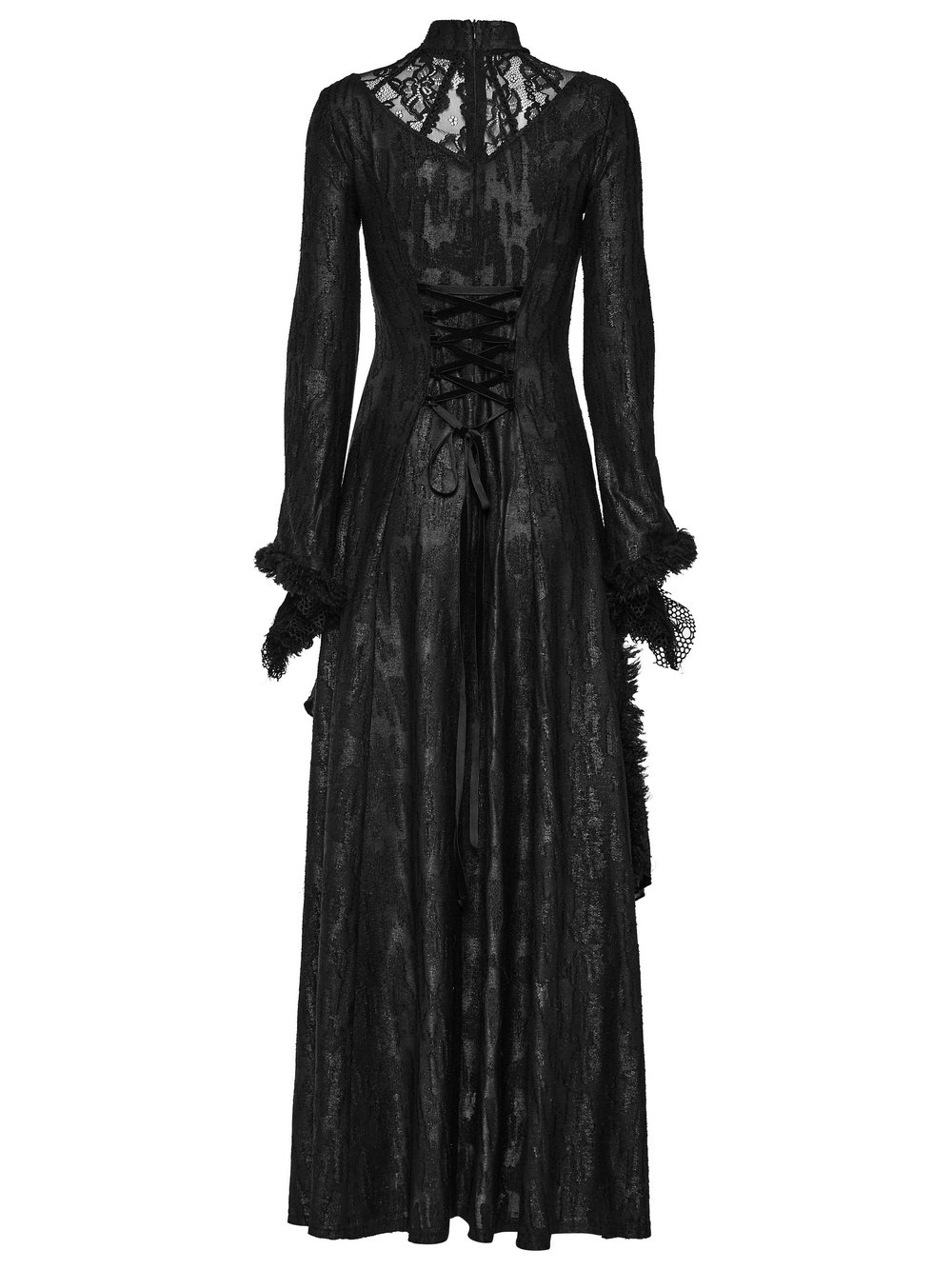 Layered Lace Gothic Elegance Long Slim Fit Dress - image 6
