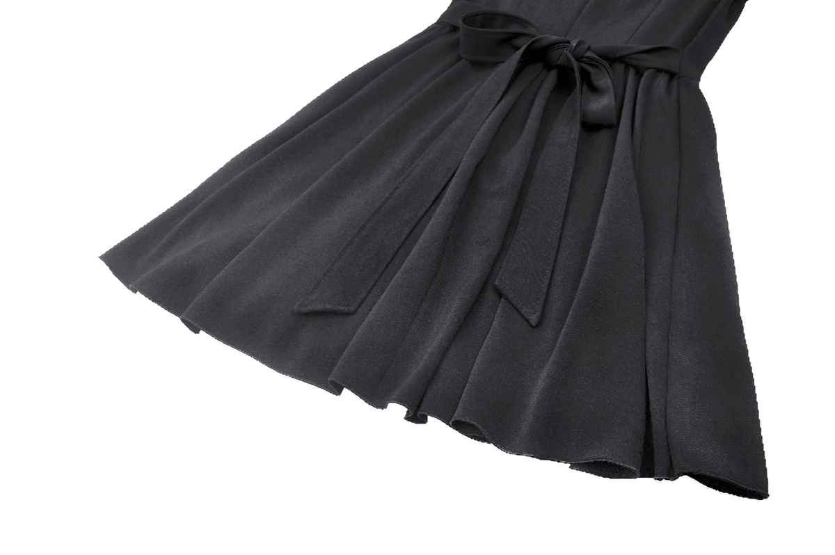 Lolita Black and White Lace Dress with Ruffled Skirt - image 10