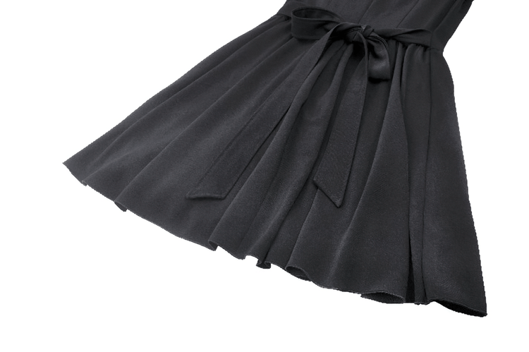 Lolita Black and White Lace Dress with Ruffled Skirt - image 10