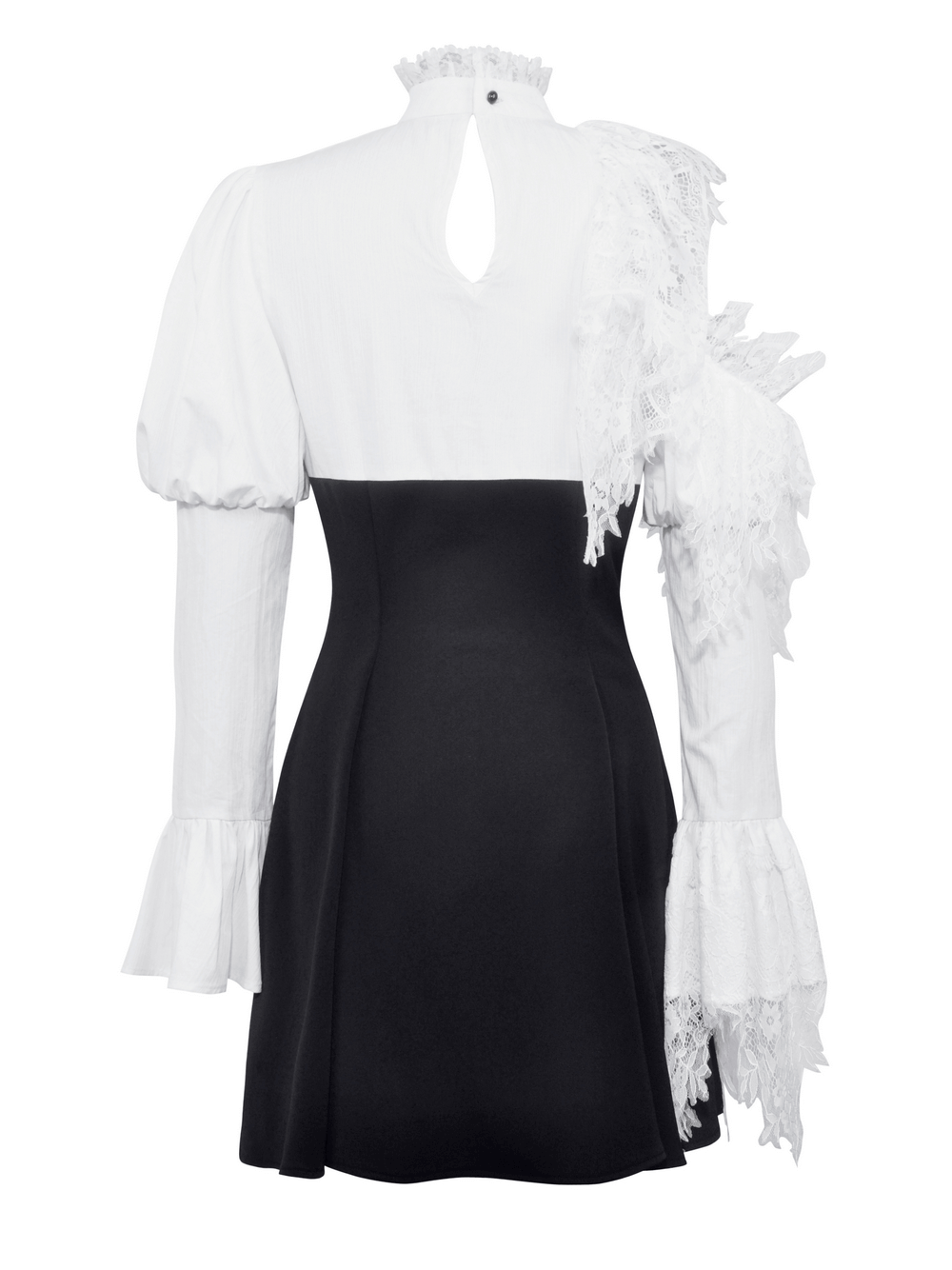 Lolita Dress with Lace Sleeves and Corset Waist - image 5