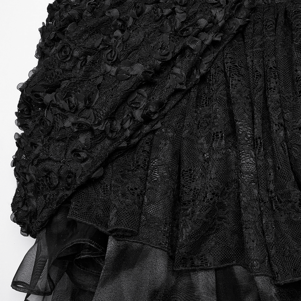 Lolita Sweet Cool Dress with Puff Sleeves and Lace - image 10