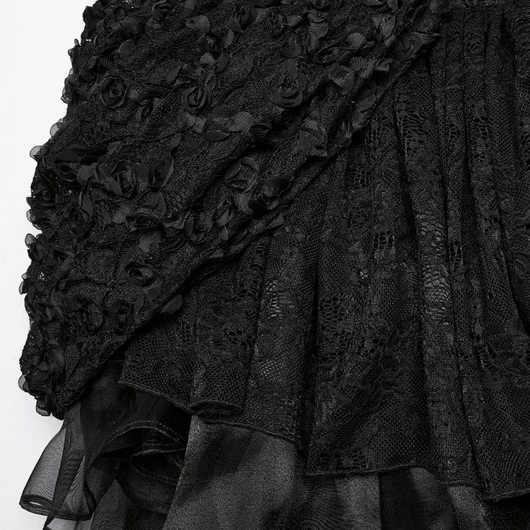 Lolita Sweet Cool Dress with Puff Sleeves and Lace - image 10