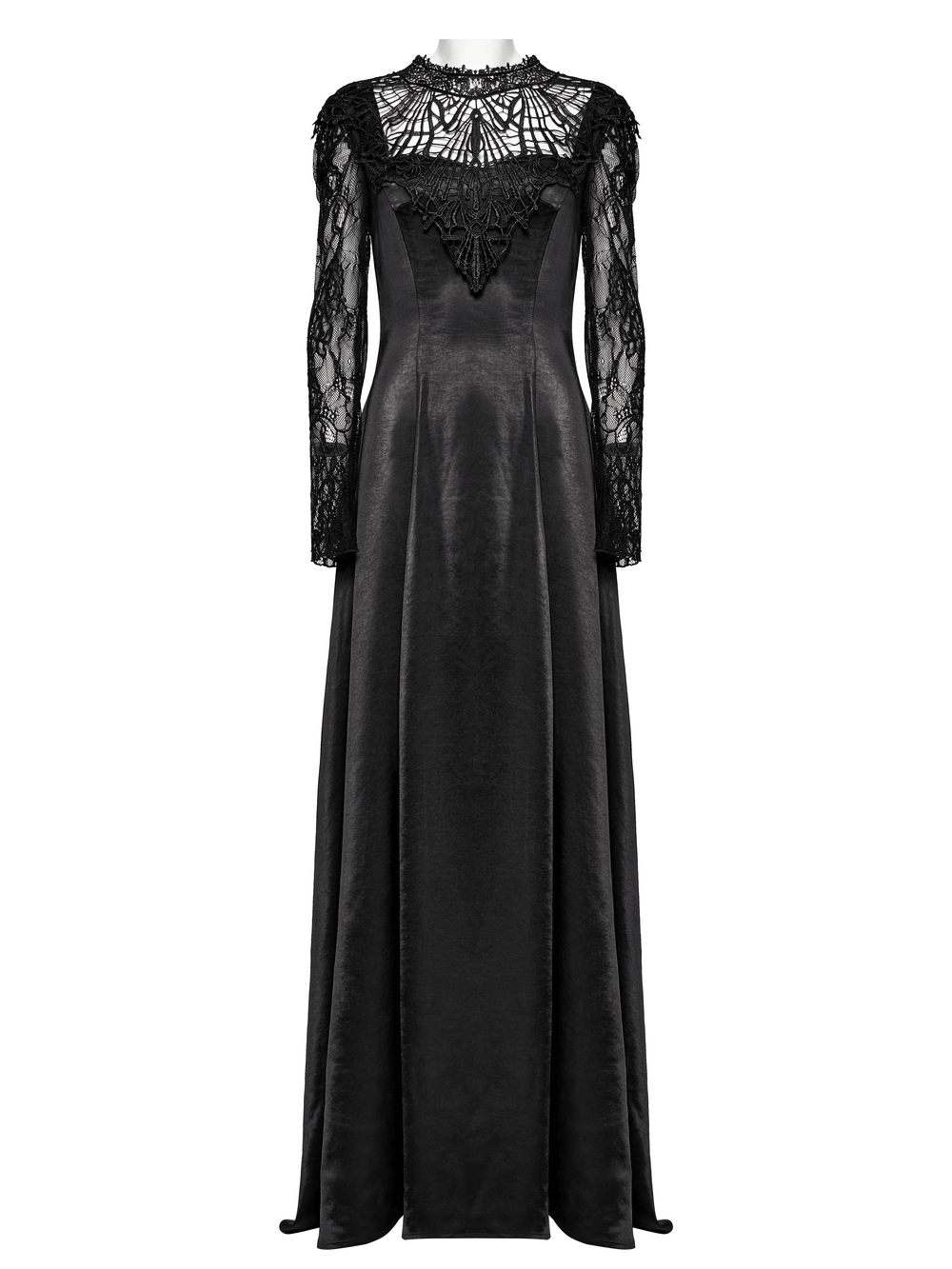 US SALE of Long Gothic Dress with Lace Sleeves and Drawstring Back - image 4