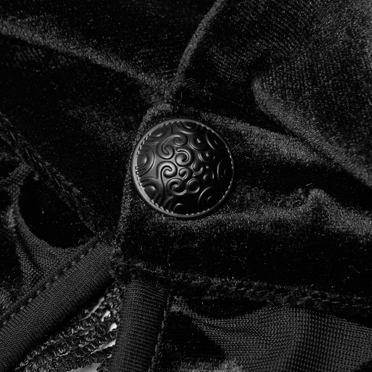 Lux Velvet Gothic Dress with Night Vines Hollow-Out - image 7