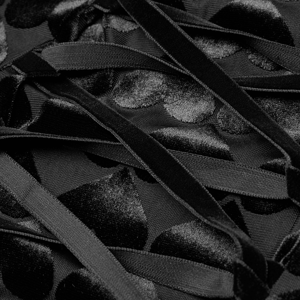Lux Velvet Gothic Dress with Night Vines Hollow-Out - image 8