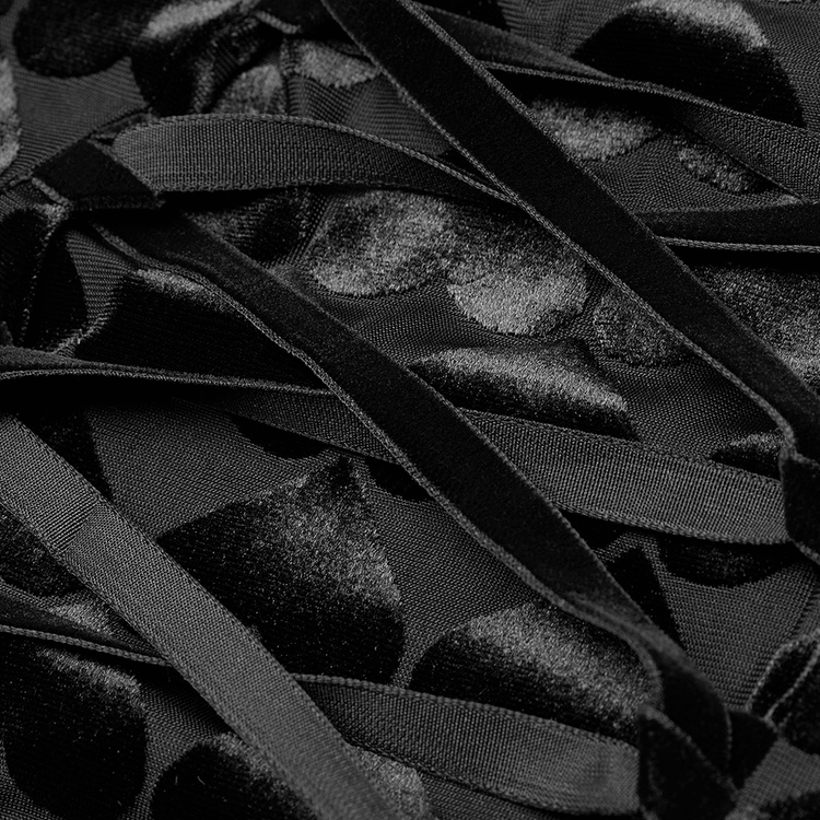 Lux Velvet Gothic Dress with Night Vines Hollow-Out - image 8