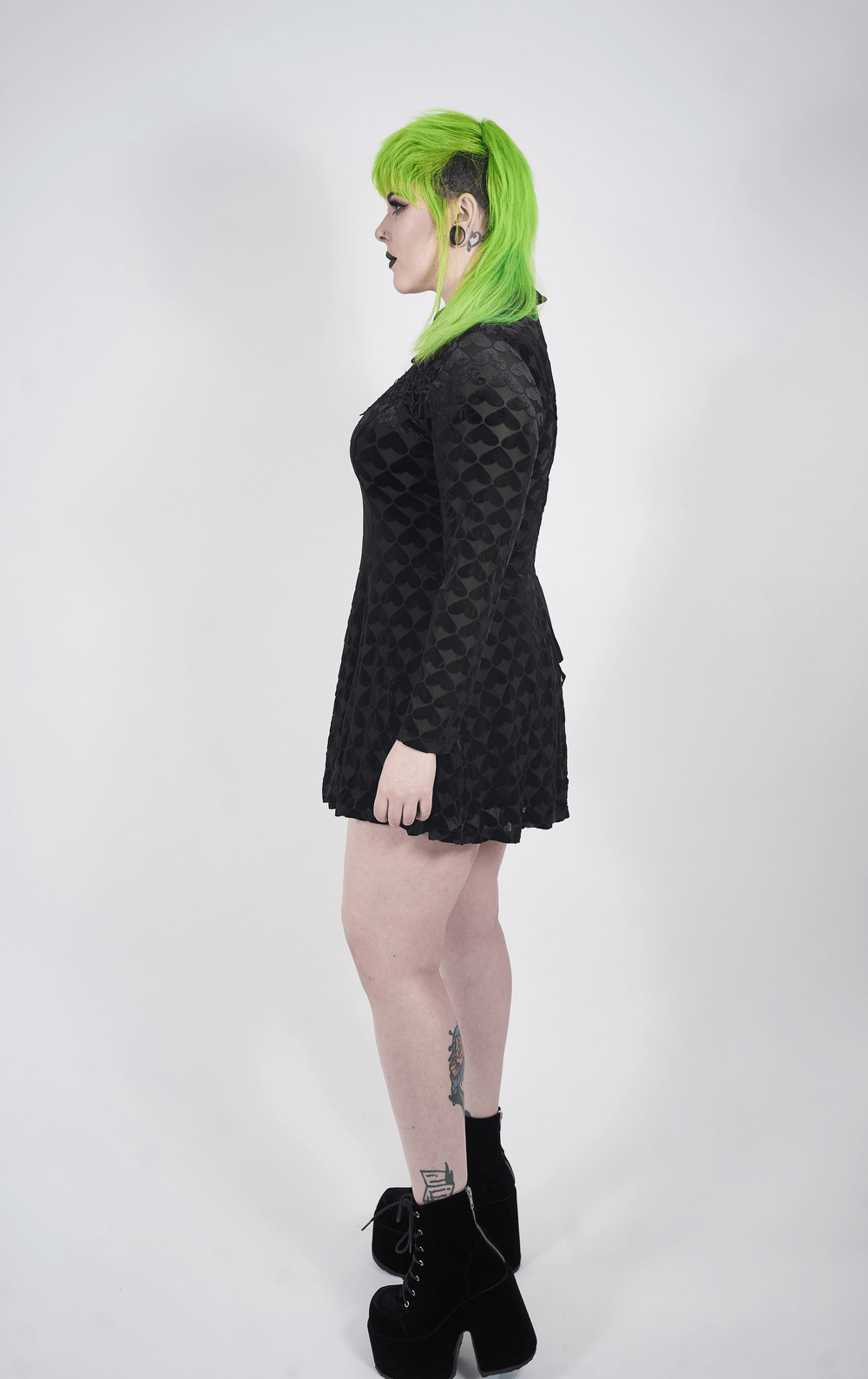 Lux Velvet Gothic Dress with Night Vines Hollow-Out - image 11