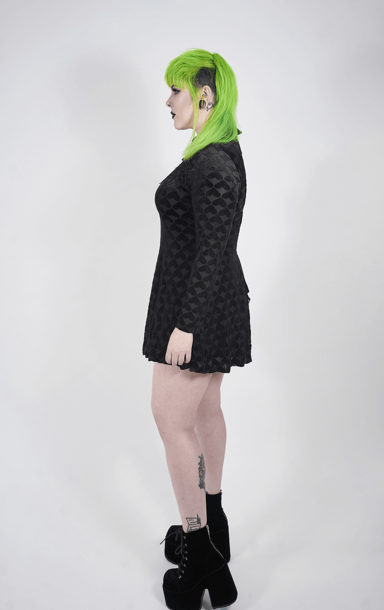 Lux Velvet Gothic Dress with Night Vines Hollow-Out - image 11