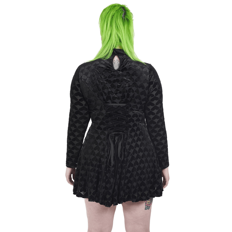 Lux Velvet Gothic Dress with Night Vines Hollow-Out - image 2