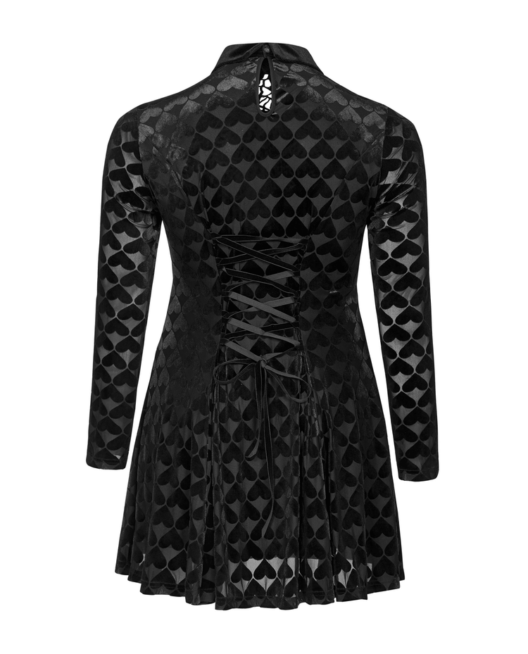 Lux Velvet Gothic Dress with Night Vines Hollow-Out - image 5