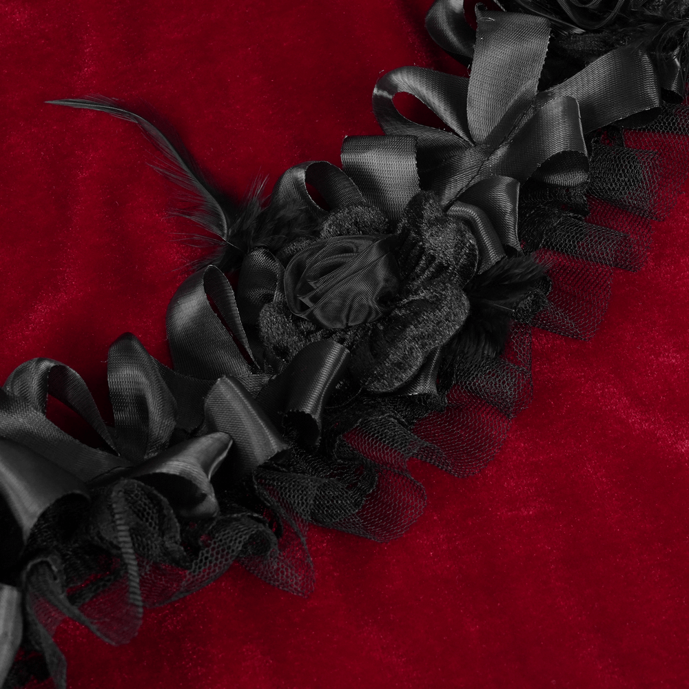 Luxurious Burgundy Velvet Gothic Lolita Dress with Straps - image 11