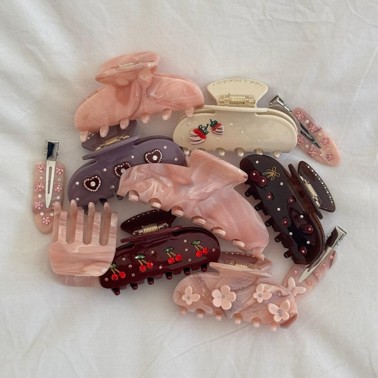 Sweetheart Clip in Bordeaux Cherry Pie styling image