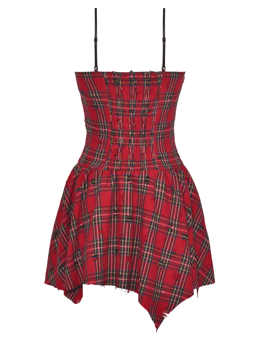 Plaid Corset Dress with Punk-Inspired Strap Details - image 5