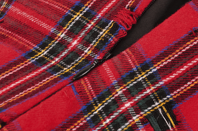 Plaid Corset Dress with Punk-Inspired Strap Details - image 10