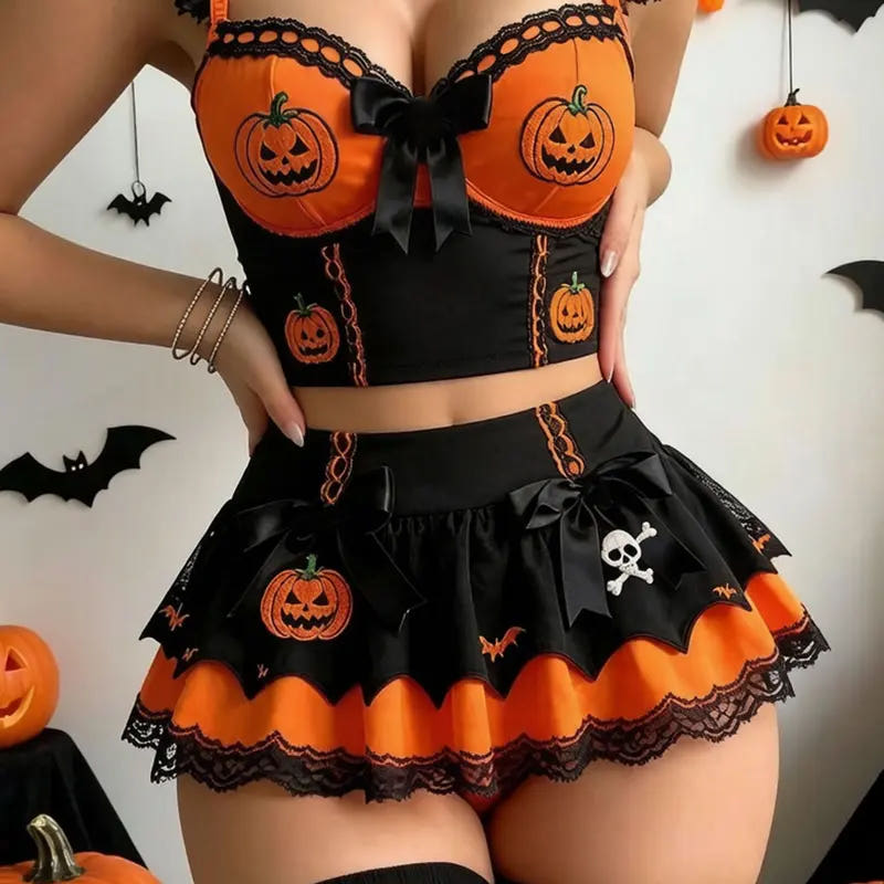 女性のフィット ガール グッズ フレア フェミニン ハロウィン リングリーセット