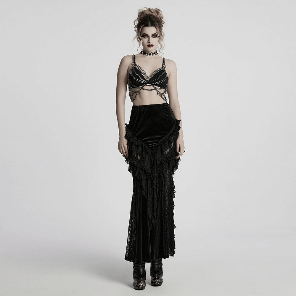 Punk Metal Chain Body Harness Dress with Adjustable Chains - image 15