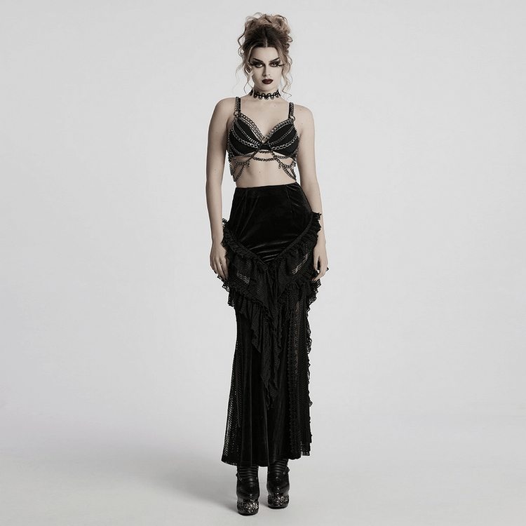 Punk Metal Chain Body Harness Dress with Adjustable Chains - image 15