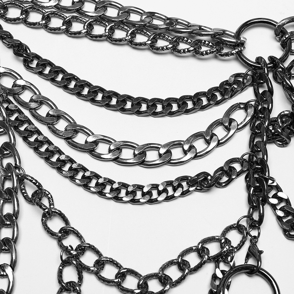 Punk Metal Chain Body Harness Dress with Adjustable Chains - image 11