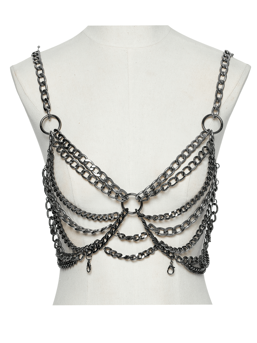 Punk Metal Chain Body Harness Dress with Adjustable Chains - image 7