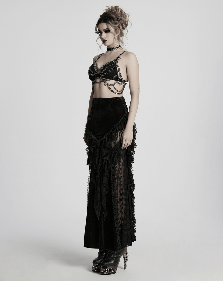 Punk Metal Chain Body Harness Dress with Adjustable Chains - image 16