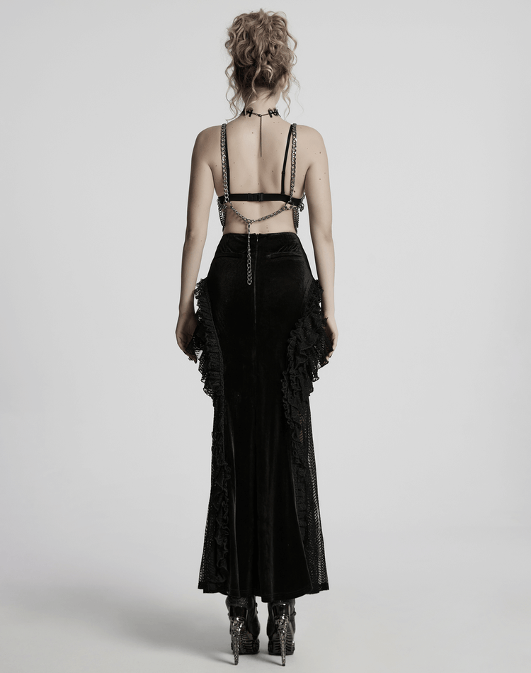 Punk Metal Chain Body Harness Dress with Adjustable Chains - image 17