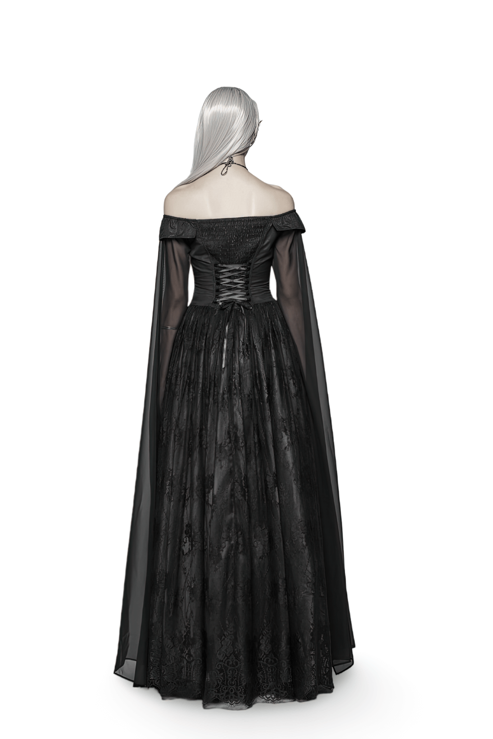 Punk Rave Celestia Gothic Victorian Lace Long Dress - image 2