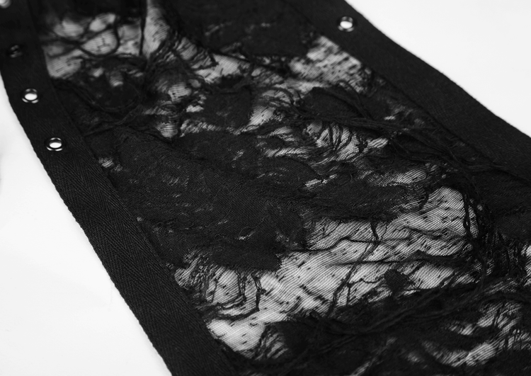 Punk Rave Gothic Lace Rope Dress - Black Witch - image 8
