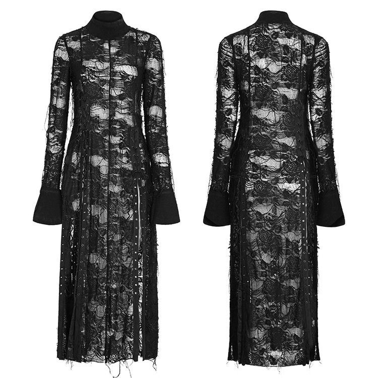 Punk Rave Gothic Lace Rope Dress - Black Witch - image 3