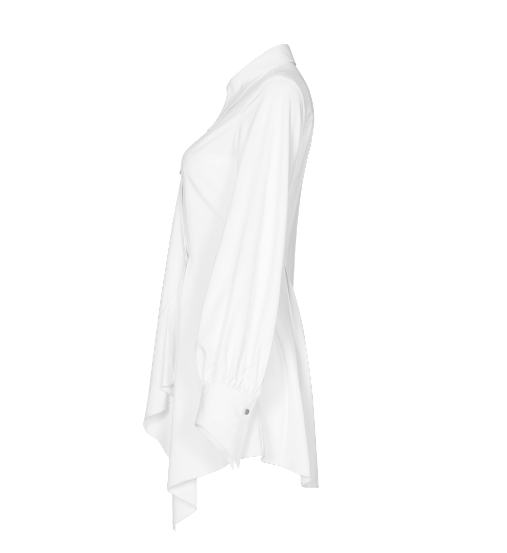 Punk Rave Gothic White Swallowtail Shirt Dress - image 5